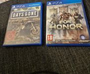 Days gone, For honor Ps4 