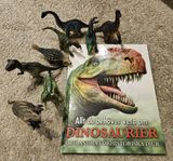 Dinosauriebok + 8 st dinosaurier 