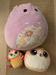 Squishmallows i tre storlekar