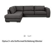 3-sits soffa med schäslong. 