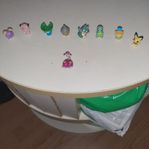 Pokemon, Minifigurer, 2001, 2-3 cm, 9 stycken, fint skick