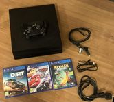 Playstation 4 PRO 1 TB, Komplett med Alla Kablar och 3 Spel!