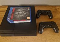 Playstation 4 / PS4 Konsol + 2 kontroller + 3 spel