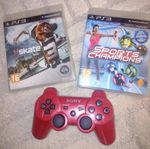 PS3 ORIGINAL KONTROLL + 2 SPEL