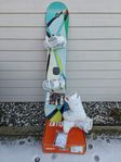 Snowboard Burton Genie 145 med bindningar och boots