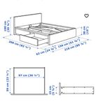 Ikea Malm Komplett säng 160 cm ink madrass och topp