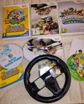 Wii Mario Paper+ Kart racer med ratt + Skylanders