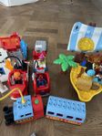 duplo Lego-tåg, piratskepp, café mm