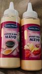 3 av Sweet chili mayo & 1st sesame & soy mayo 