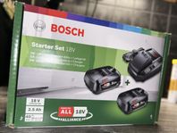 Ny Bosch batteriset 18V 2x2,5Ah batterier+laddare AL 1830 CV