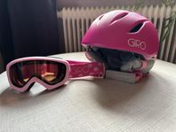 Giro skidhjälm och glasögon till barn 