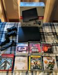 Playstation 3 med kartong+ 8 spel