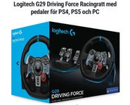 Logitech g29 driving force, ratt och pedaler