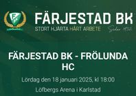 1st biljett: Färjestad BK - Frölunda HC lör 18/1