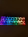 Tangentbord LED RGB 60% Storlek Vit