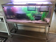 Akvarium 200 liter med aluminiumram