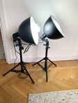 2 st Fotolampa 220 w foto lampa belysning fota Nyskick spott