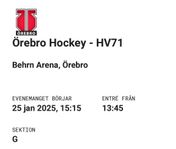 2 st sittplatsbiljetter Örebro Hockey - HV71 , lördag 25/1