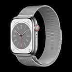 Apple Watch Series 8 45 mm, silver Rostfri stålboett