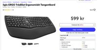 iiglo ERGO Trådlöst Ergonomiskt Tangentbord - Oöppnad