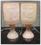 2st vintage retro lampor alabaster marmor stenlampa Spanien