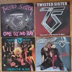 TWISTED SISTER 6 Stycken LP-skivor, Hårdrock, Heavy Metal 