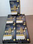 5 paket NYA guldfärgade rostfria bestick