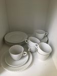 Royal Copenhagen kaffeservis 6 pers white fluted half lace