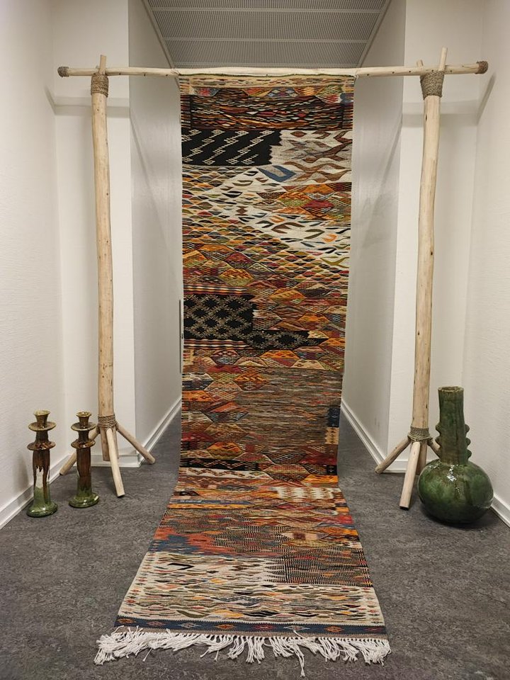 Unik mästerverk Berber hallmatta 69×264 cm