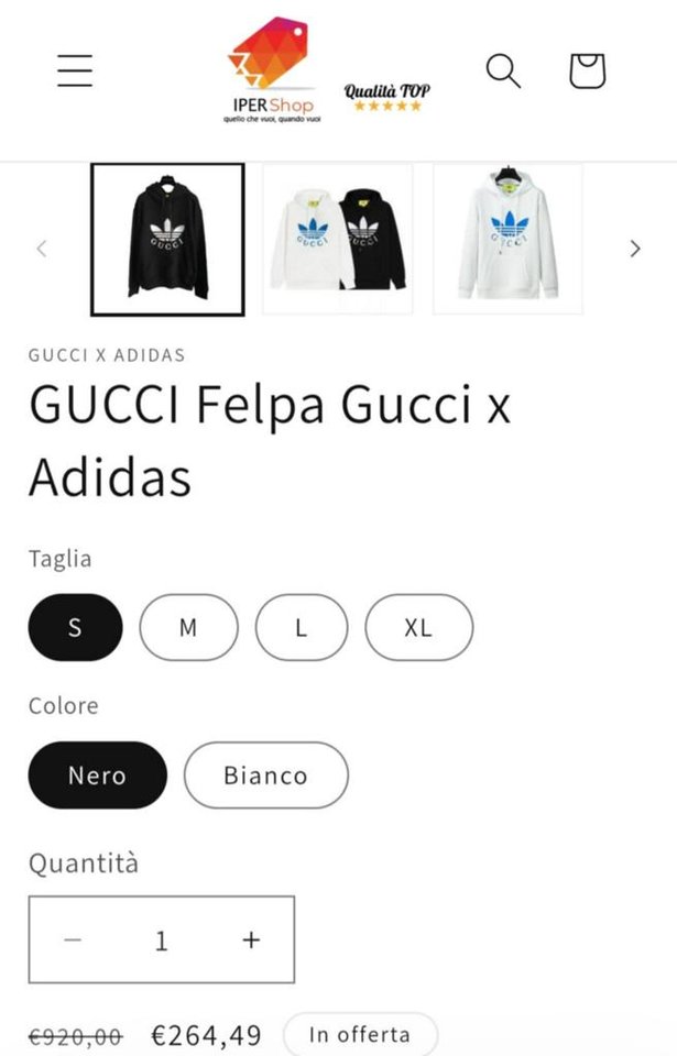 Gucci Adidas Huvtröja 