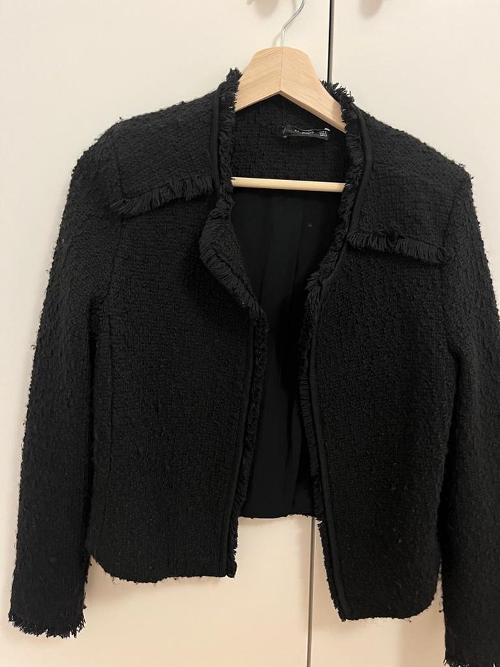 Mango jacket with fringes