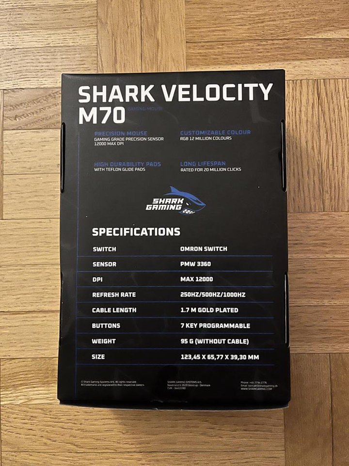 SHARK VELOCITY M70 GAMING MUS