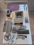 Filmkamera och projektor super 8 samt tillbehör