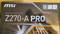 Moderkort MSI Z270-A Pro LGA1151 socket