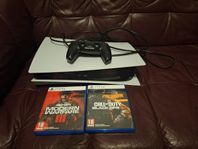 Ps5 med 2st Spel, Handkontroll,