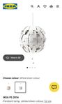 Vit Ikea PS 2014 52cm lampa 