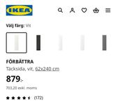 IKEA täcksida Förbättra vit 62*240 cm obruten förpacknin