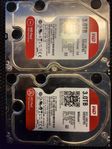 6 st WD red 3tb NAS hårddiskar totalt 18tb