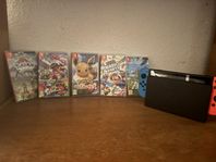 Nintendo Switch med 5 spel inkluderat med handkontroller.