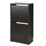 BISSA | Shoe cabinet , black-brown, 49x28x93 cm