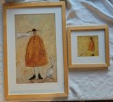 Två tavlor med tryck av Sam Toft