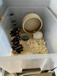 Hamsterburar i 3 olika storlekar plus tillbehör, fr 200:-