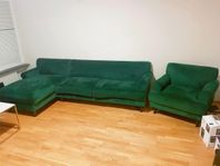 soffgrupp L form plus en fåtölj 