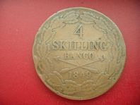 SVENSK MYNT 1849 / BRA EX