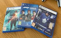 PS5 Spel - Battlefield 2042, NHL 2022 & F1 2021 (PS5 & PS5)