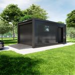 BOX ON BOX – Isolerat garage med elektrisk port 20 m2