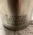 En stål termos med Öl reklam, LAPIN KULTA.