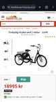 Tre hjuling elcykel