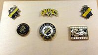 AIK Pins - Samlarobjekt. Ett set med sex AIK-pins.