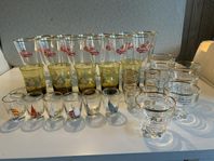 öl, snapps och fest glas